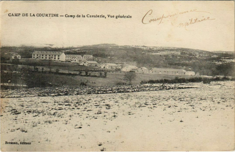 Carte postale ancienne La Courtine Camp de la Courtine - Camp de la Cavalerie à La Courtine