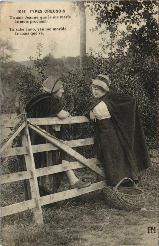 Carte postale ancienne Types Creusois