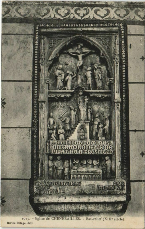 Carte postale ancienne Chenerailles Eglise de Chenerailles - Bas-Relief