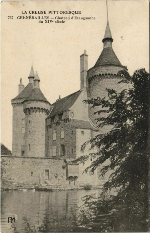 Carte postale ancienne Chenerailles Chateau d'Etangsanne