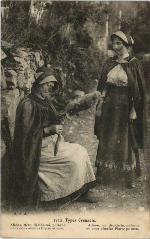 Carte postale ancienne Types Creusois - Femmes