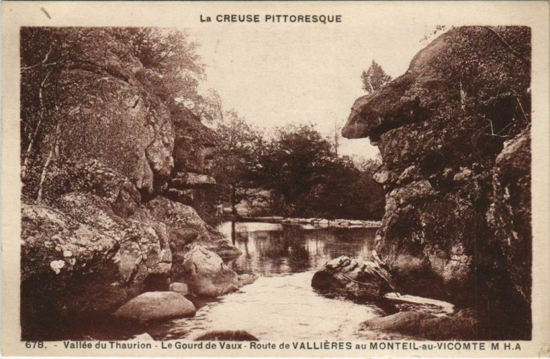 Carte postale ancienne Vallee du Thaurion - Le Gourd de Vaux