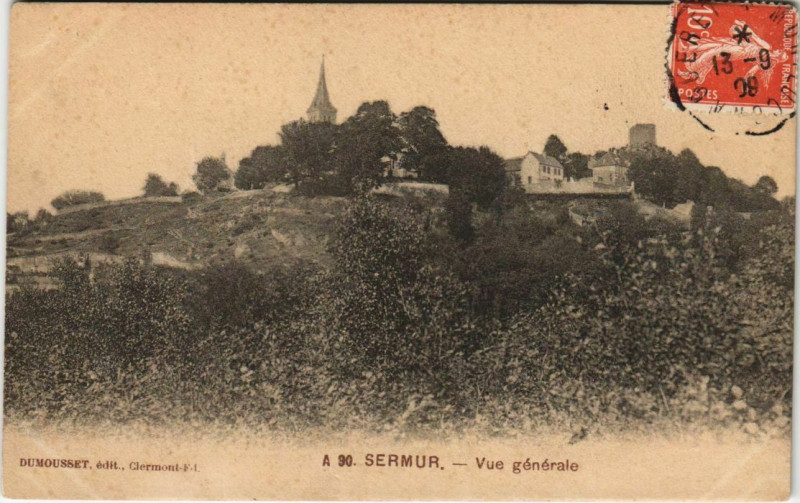 Carte postale ancienne Sermur Vue Generale à Sermur
