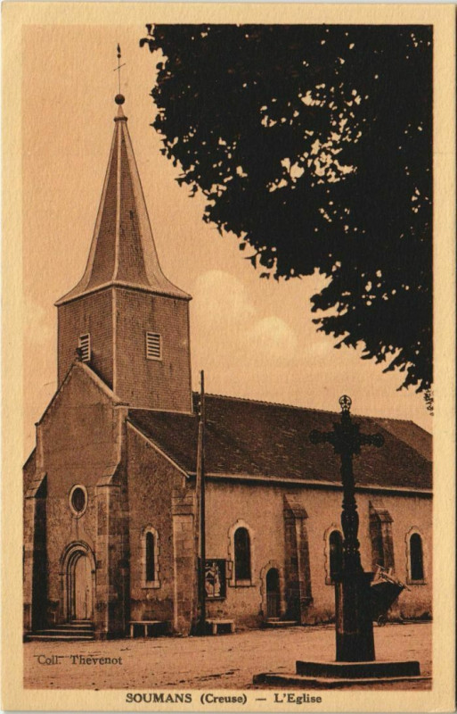 Carte postale ancienne Soumans L'Eglise à Soumans