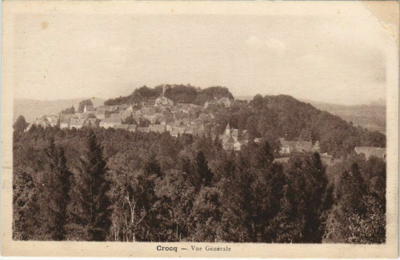 Carte postale ancienne Crocq Vue Generale à Crocq