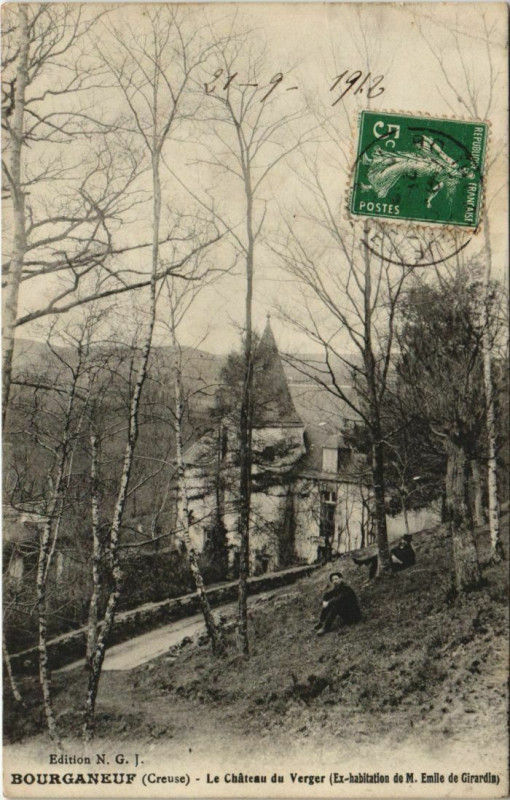 Carte postale ancienne Bourganeuf Le Chateau du Verger à Bourganeuf