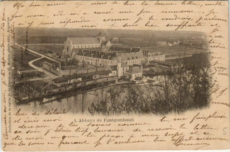 Carte postale ancienne Fontgombault L'Abbaye