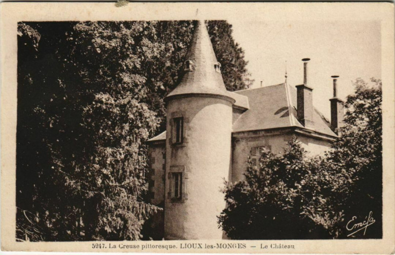 Carte postale ancienne Lioux-les-Monges Le Chateau à Lioux-les-Monges