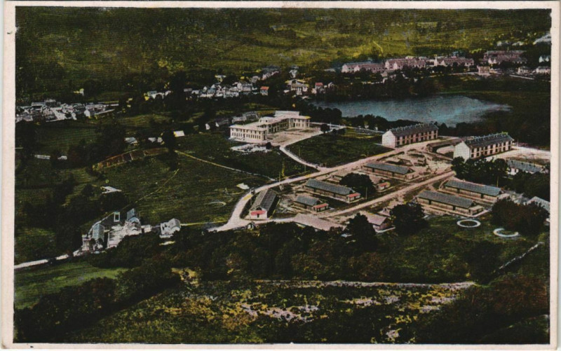 Carte postale ancienne La Courtine Camp de La Courtine - Vue Aerienne à La Courtine
