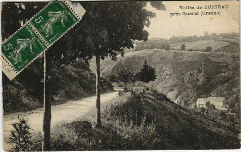 Carte postale ancienne Vallee de Busseau pres Gueret