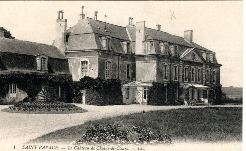 Carte postale ancienne Château de Chaine de Cœur à Saint-Pavace