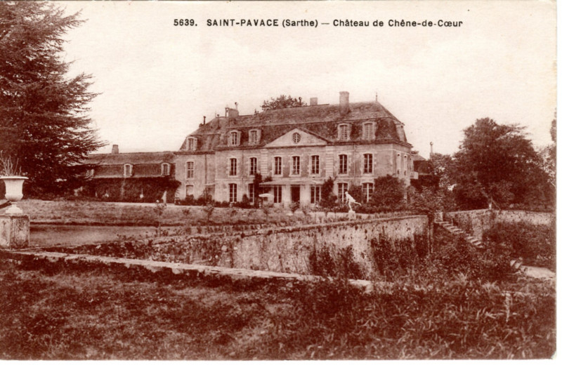 Carte postale ancienne Château de Chêne de Cœur à Saint-Pavace