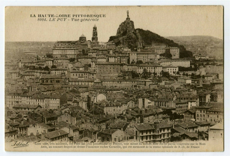 Carte postale ancienne Haute-Loire Le Puy vue générale