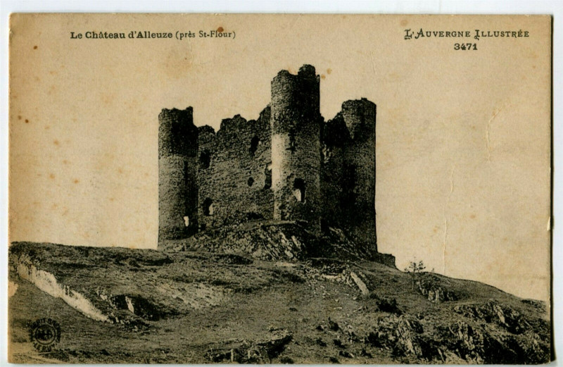 Carte postale ancienne Cantal Le château d'Alleuse