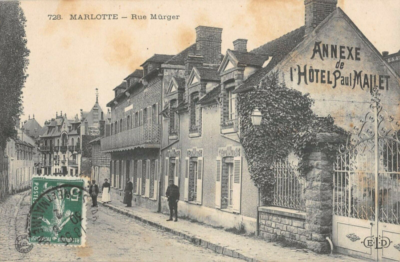 Carte postale ancienne Marlotte Rue Murger