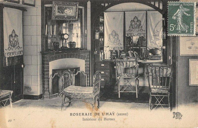 Carte postale ancienne Roseraie De L'Hay Interieur Du Bureau