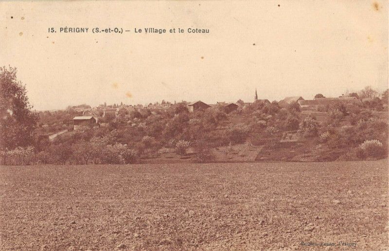 Carte postale ancienne Perigny Le Village Et Le Coteau