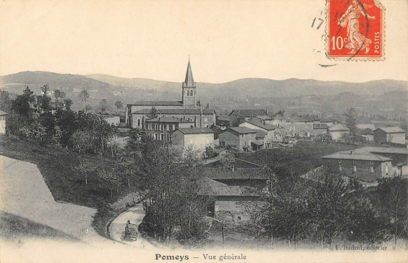 Carte postale ancienne Pomeys Vue Generale à Meys