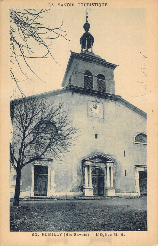 Carte postale ancienne Rumilly L'Eglise à Rumilly