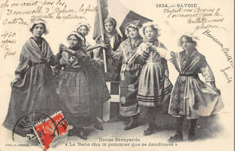 Carte postale ancienne Savoie Danse Savoyarde