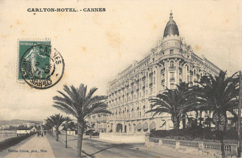 Carte postale ancienne Carlton Hotel Cannes à Cannes