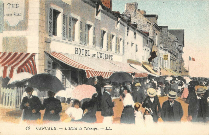 Carte postale ancienne Cancale L'Hotel De L'Europe à Cancale