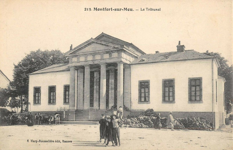 Carte postale ancienne Montfort Sur Meu Le Tribunal à Montfort-sur-Meu