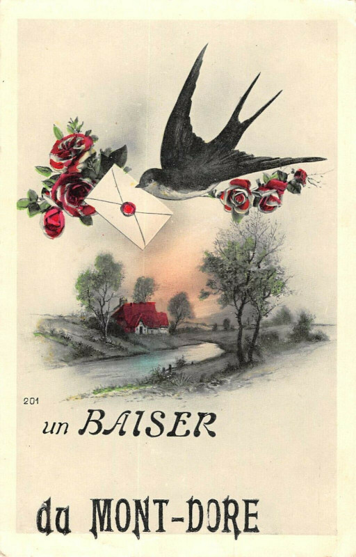 Carte postale ancienne Un Baiser Du Mont Dore à Mont-Dore