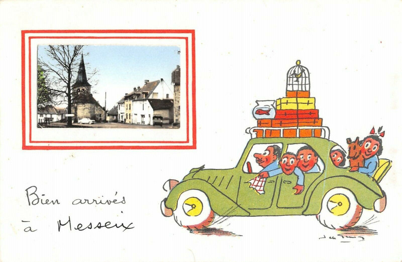 Carte postale ancienne Bien Arrives A Messeix à Messeix