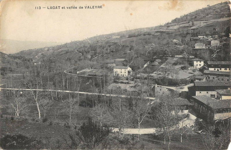 Carte postale ancienne Lagat Et Vallee De Valeyre