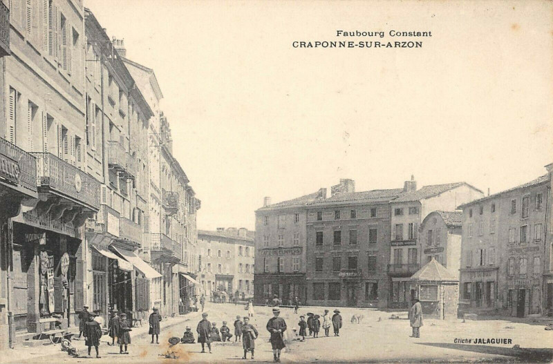 Carte postale ancienne Craponne Sur Arzon Faubourg Constant (cliché rare à Craponne-sur-Arzon