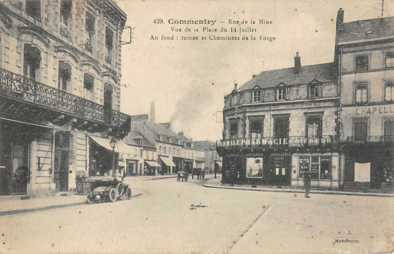 Carte postale ancienne Commentry Rue De La Mine à Commentry