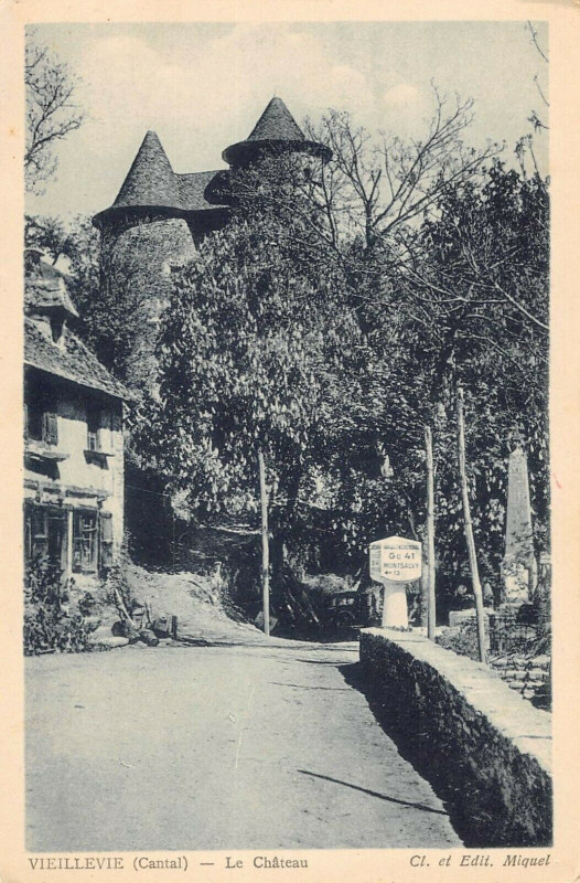 Carte postale ancienne Vieillevie Le Chateau à Vieillevie