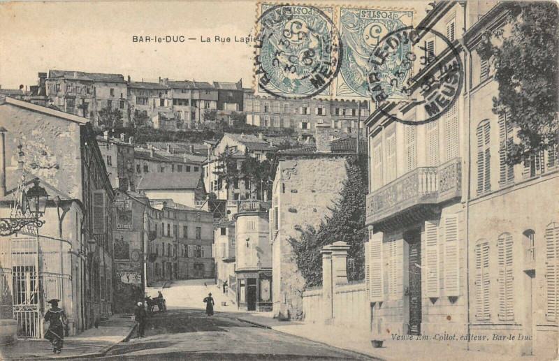 Carte postale ancienne Bar Le Duc, La rue Lapique à Bar-le-Duc