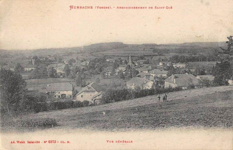 Carte postale ancienne Hurbache Vue Generale à Hurbache