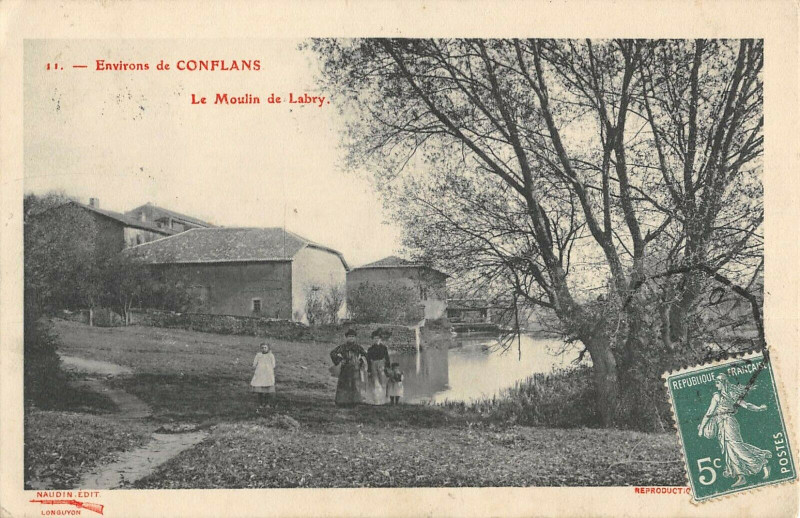 Carte postale ancienne Environs De Conflans Le Moulin De Labry à Labry