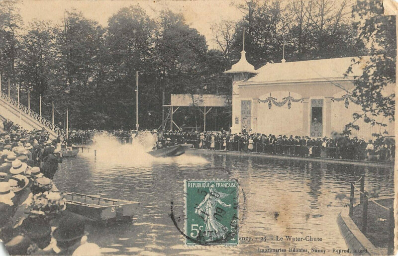 Carte postale ancienne Exposition De Nancy Le Water Chute à Nancy