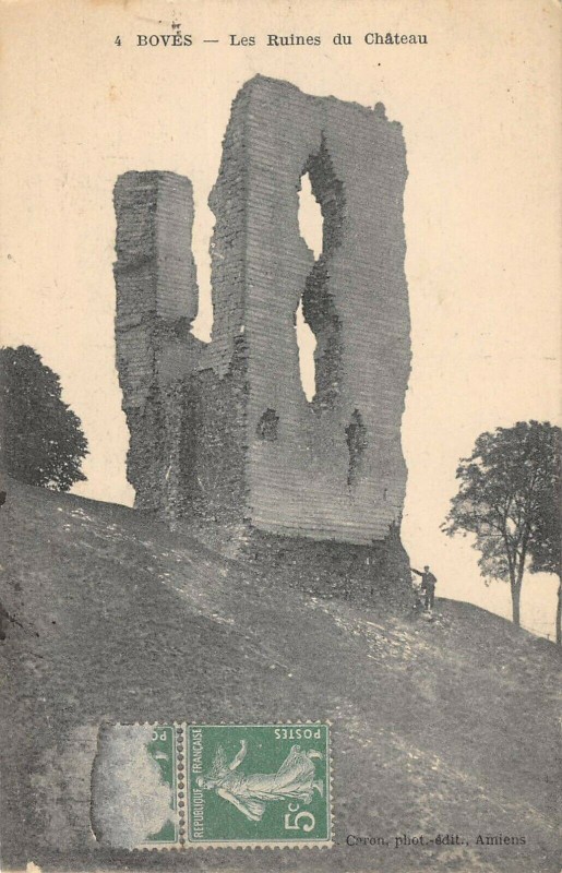 Carte postale ancienne 78 Boves Les Ruines Du Chateau à Boves