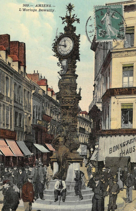 Carte postale ancienne Amiens L'Horloge Dewailly à Amiens