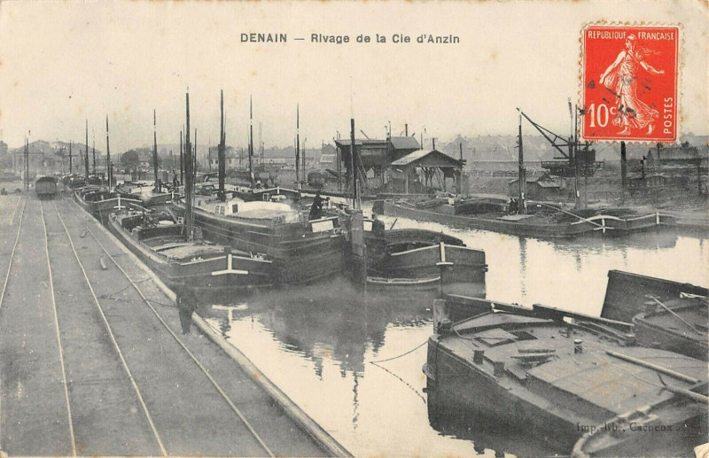 Carte postale ancienne Denain Rivage De La Compagnie D'Anzin à Anzin