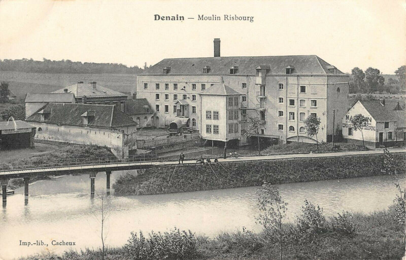 Carte postale ancienne Denain Moulin Risbourg à Denain
