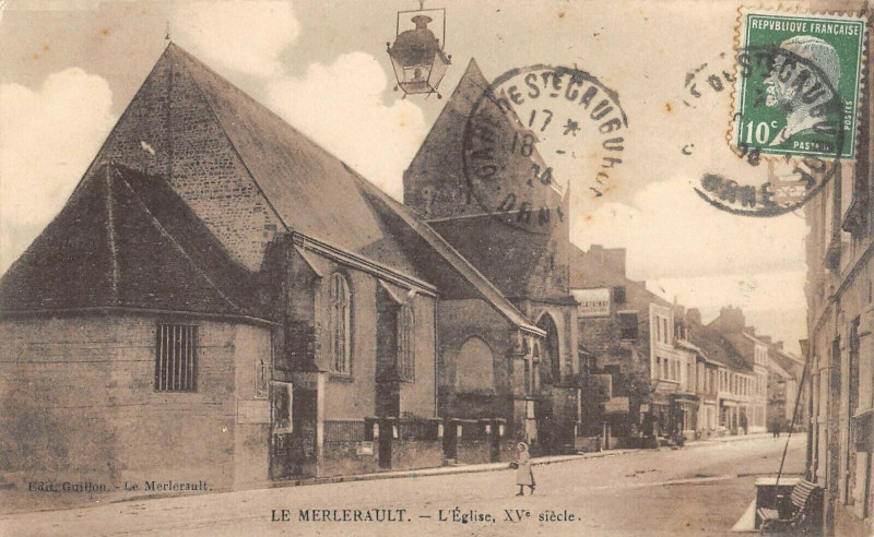 Carte postale ancienne Le Merlerault Eglise au Merlerault