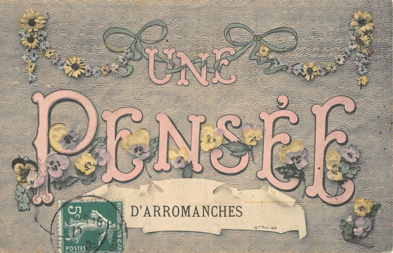 Carte postale ancienne Une Pensee D'Arromanches