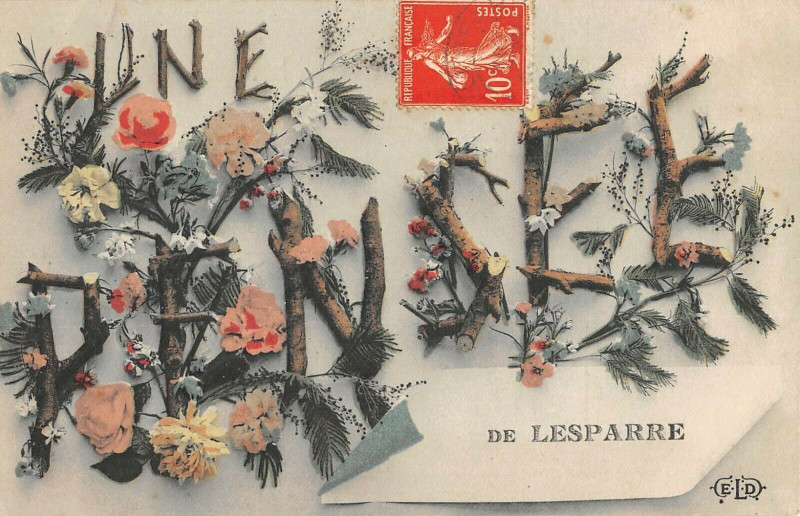 Carte postale ancienne Une Pensee De Lesparre