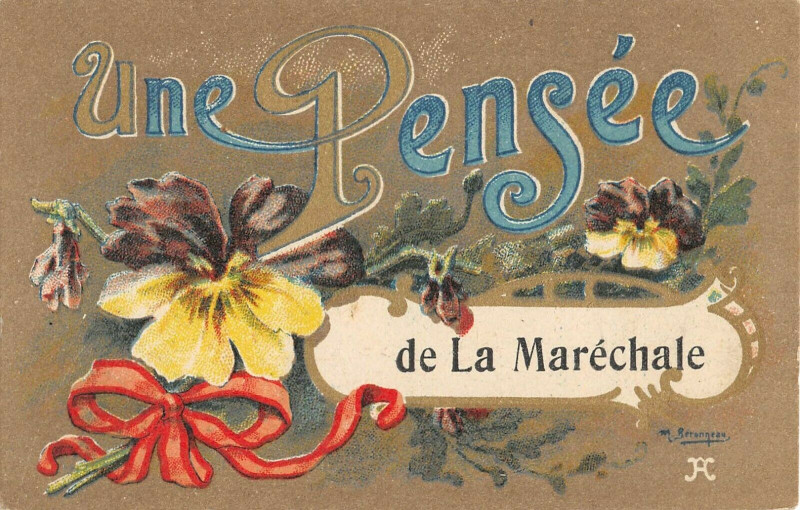 Carte postale ancienne Ile De La Marechale Une Pensee De La Marechale