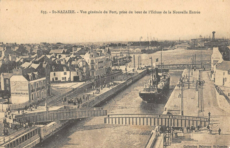 Carte postale ancienne Saint Nazaire Vue Generale Du Port Bout Ecluse à Saint-Nazaire