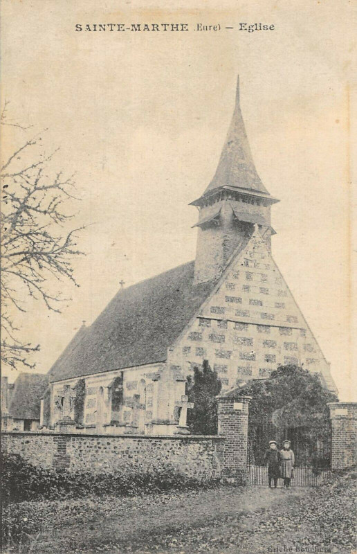 Carte postale ancienne Sainte Marthe L'Eglise à Sainte-Marthe