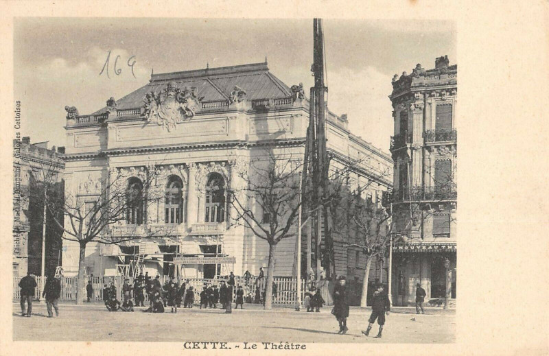 Carte postale ancienne Cette Le Theatre ou sète à Sète