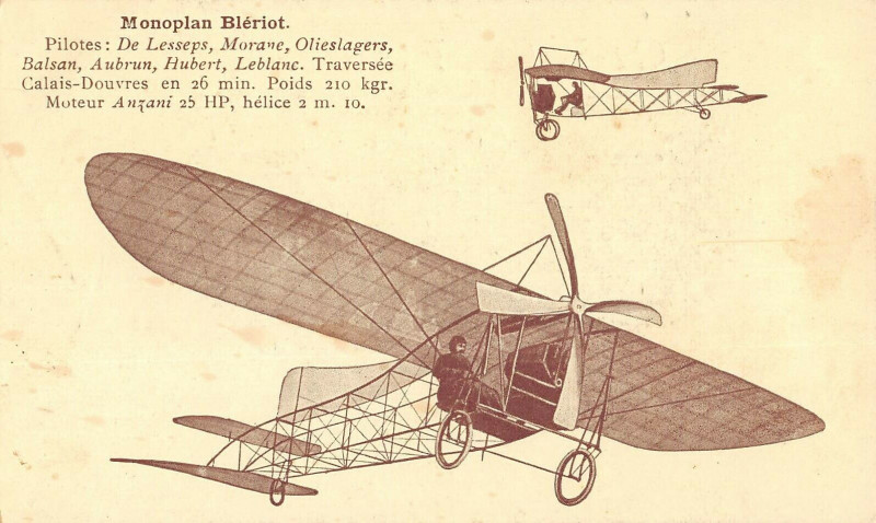 Carte postale ancienne Aviation Avion Monoplan Bleriot