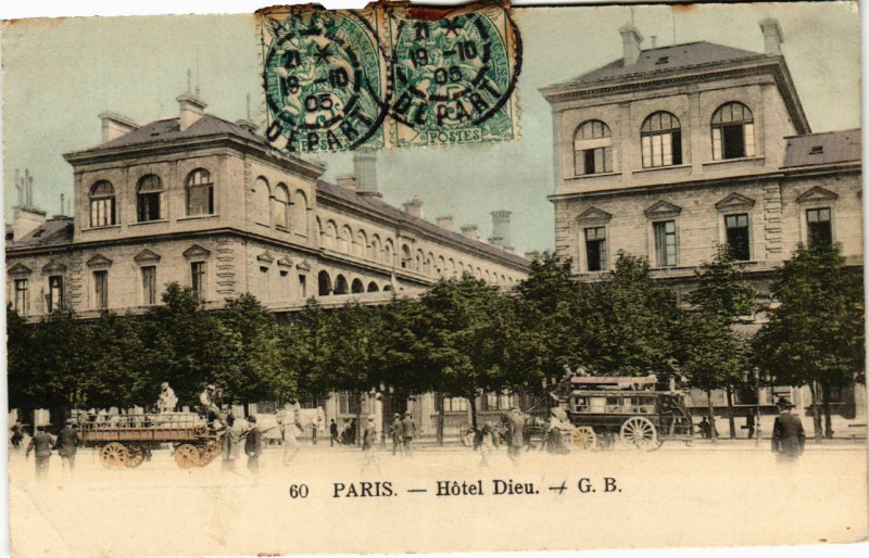 Carte postale ancienne Paris 4e Hotel-Dieu. à Paris 4e